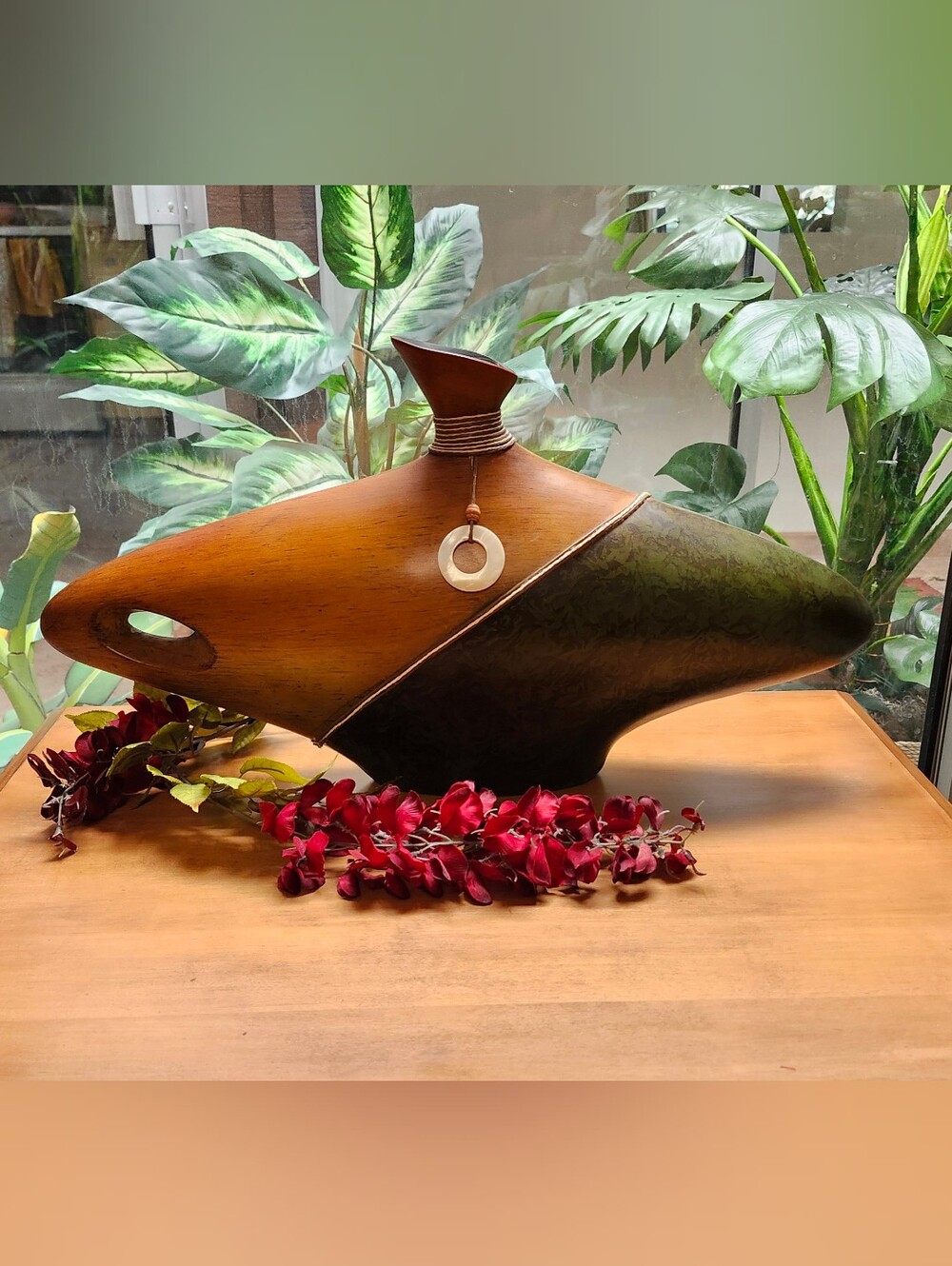 Mid Century Modern Sculptural Ceramic Vase Urn